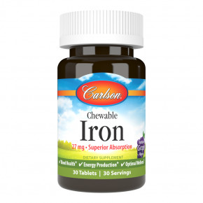    Carlson Labs Chewable Iron 27 mg 30  