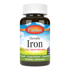    Carlson Labs Chewable Iron 27 mg 60  