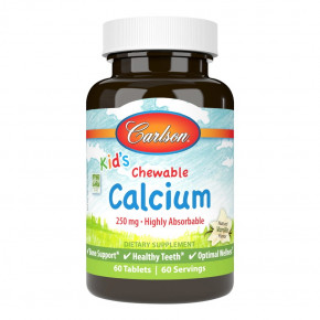    Carlson Labs Kids Chewable Calcium 60  