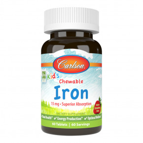  Carlson Labs Kids Chewable Iron 60  