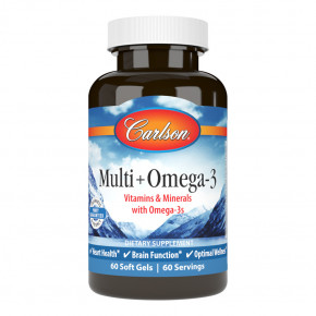  Carlson Labs Multi + Omega-3 60  