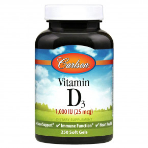    Carlson Labs Vitamin D3 1000 IU 250  