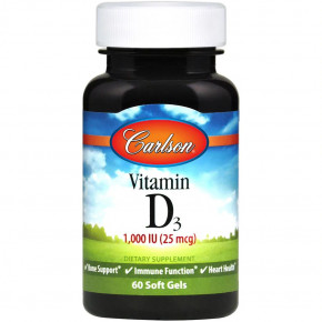    Carlson Labs Vitamin D3 1000 IU 60  