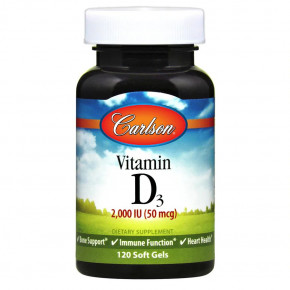    Carlson Labs Vitamin D3 2000 IU 120  