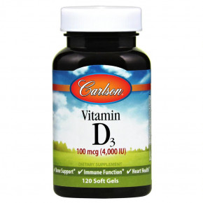    Carlson Labs Vitamin D3 4000 IU 120  