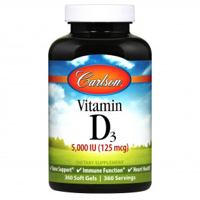    Carlson Labs Vitamin D3 5000 IU 360  