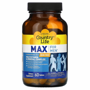    Country Life (Multivitamin & Mineral for Men) 60  (CLF-08135)