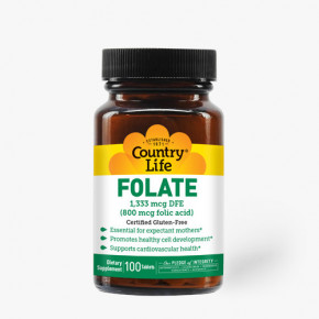  Country Life Folic Acid 800 mcg 100  