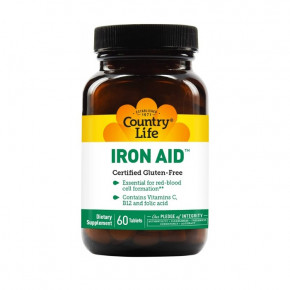  Country Life Iron Aid 15 mg 60  