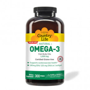   Country Life Natural Omega-3 1000 mg 300 