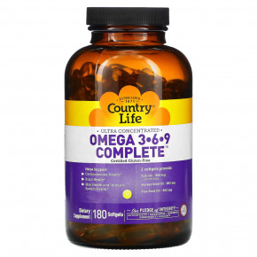   Country Life Omega 3-6-9 Complete 180 