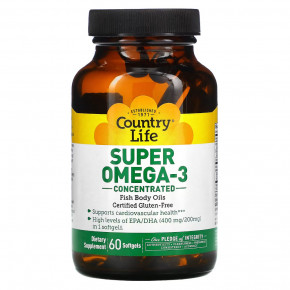   Country Life Super Omega-3 60 