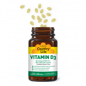  Country Life Vitamin D3 2500 IU 60   4