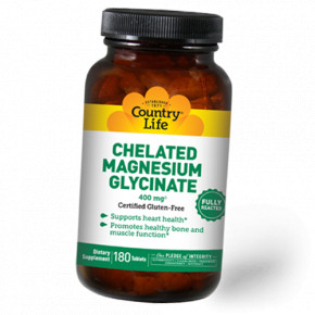  Country Life Chelated Magnesium Glycinate 180 (36124106)