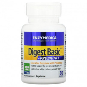   , Digest Basic + Probiotics, Enzymedica, 30  (ENZ-13050)