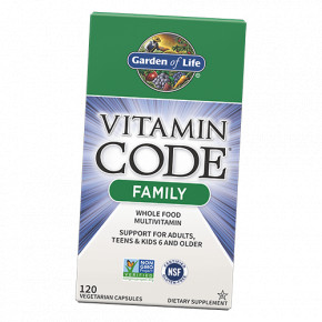  Garden of Life Vitamin Code Family Multivitamin 120 (36473004)