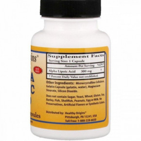 -  Healthy Origins (Alpha-lipoic acid) 300  60  (HOG-35067) 3