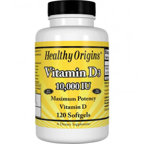    Healthy Origins Vitamin D3 10000 IU 120  