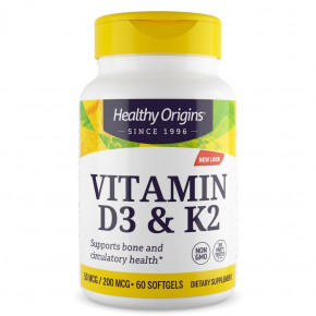  Healthy Origins Vitamin D3  K2 60  