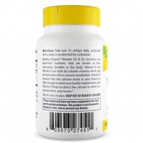  Healthy Origins Vitamin D3  K2 60   4