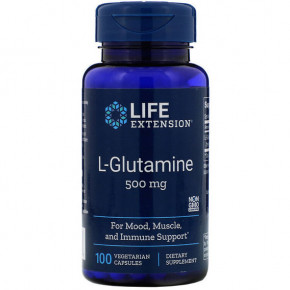 L-, L-Glutamine, Life Extension, 100  (LEX-34510)