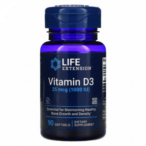 ³ 3, Vitamin D3, Life Extension, 1000 , 90 ' 