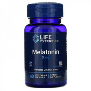 , Melatonin, Life Extension, 3 , 60  (LEX-33006)