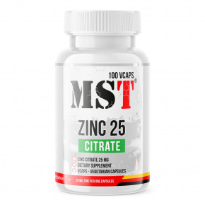    MST Nutrition Zinc Citrate 25mg 100  