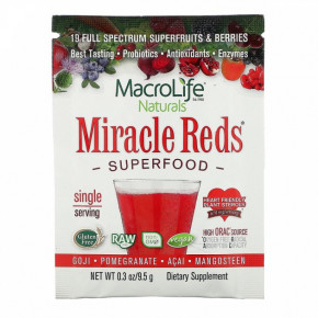 , , , , , Miracle Reds, Superfood, Goji-Pomegranate-Acai-Mangosteen, Macrolife Naturals, 9.4 