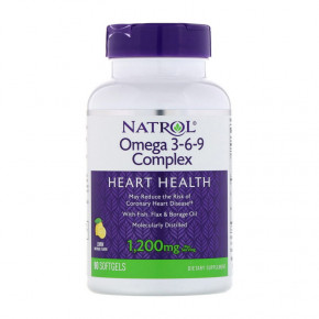  Natrol Omega 3-6-9 1200 mg 90 softgels lemon