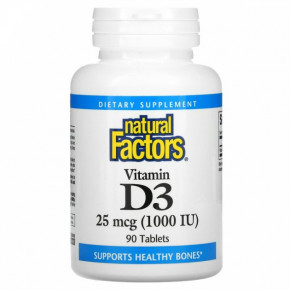 ³ D3, Natural Factors, 1000 , 90 