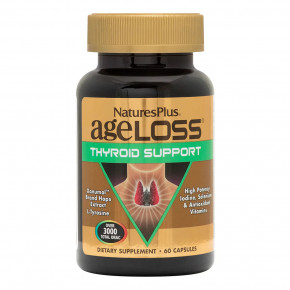  Natures Plus AgeLoss Thyroid Support 60 