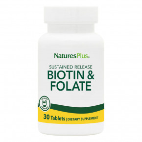 ³ Natures Plus Biotin and Folate 30 