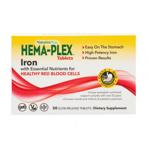  Natures Plus Hema-Plex Iron 30 tab