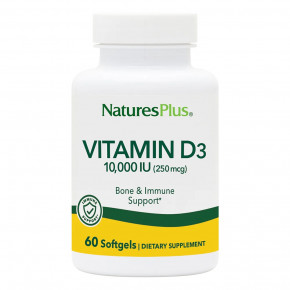 ³ Natures Plus Vitamin D3 10000 IU 60 