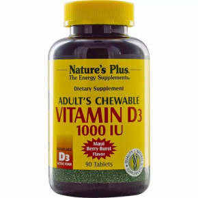  3    Natures Plus (Vitamin D3) 1000  90   /!!! (sale_NAP-01044)