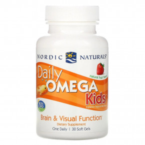      ,  , Daily Omega Kids Strawberry, Nordic Naturals, 500 , 30  