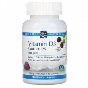 ³ D3, ˳ , Nordic Naturals, 1000 , 60  