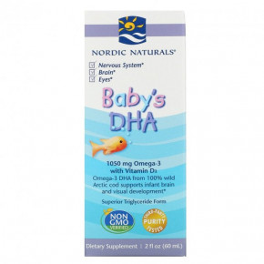      , Babys DHA Liquid, Nordic Naturals, 3, 2   (60 ) (NOR-53787)