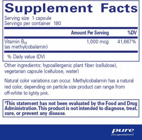  12  Pure Encapsulations (Methylcobalamin Vitamin B12) 1000  60  (PE-00444) 4