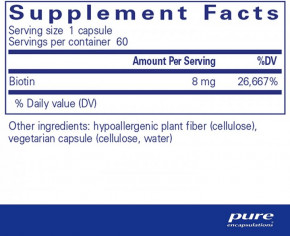  Pure Encapsulations (Biotin) 8  60  (PE-00681) 3