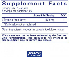  Pure Encapsulations (L-Tyrosine) 90  (PE-01637) 3