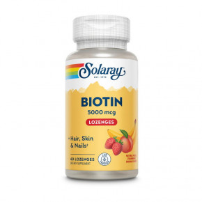  Solaray Biotin 5000 mcg 60 lozenges