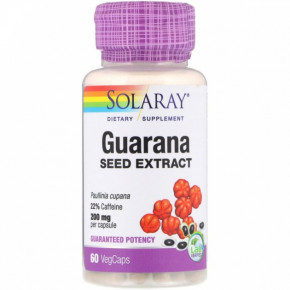   , Guarana Seed Extract, Solaray, 200 , 60  