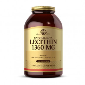  Solgar Lecithin 1360 mg natural soya 250 softgels