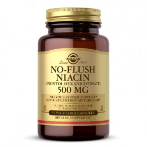  Solgar No-Flush Niacin 500 mg 50 veg caps