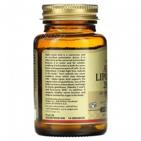 -  Solgar (Alpha-Lipoic Acid) 200  50   (SOL-00058) 4