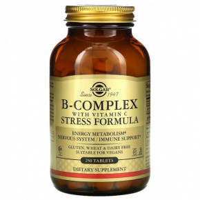   B   C    Solgar (B-Complex with Vitamin C Stress Formula) 250  (SOL-00201)