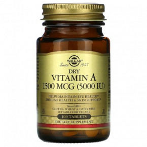   Solgar (Dry Vitamin A) 5000  100  (SOL-02820) 3