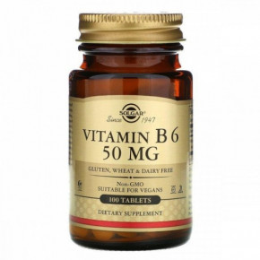  B6 Solgar (Vitamin B6) 50  100  (SOL-03100)